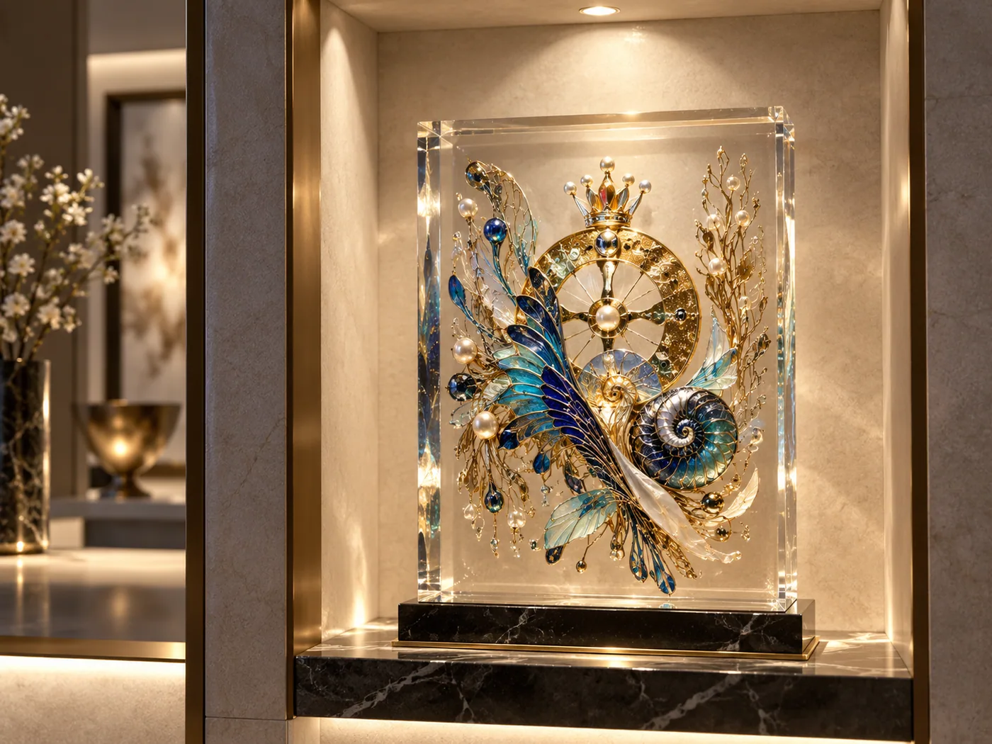 Objet de célébration dans une niche intérieure