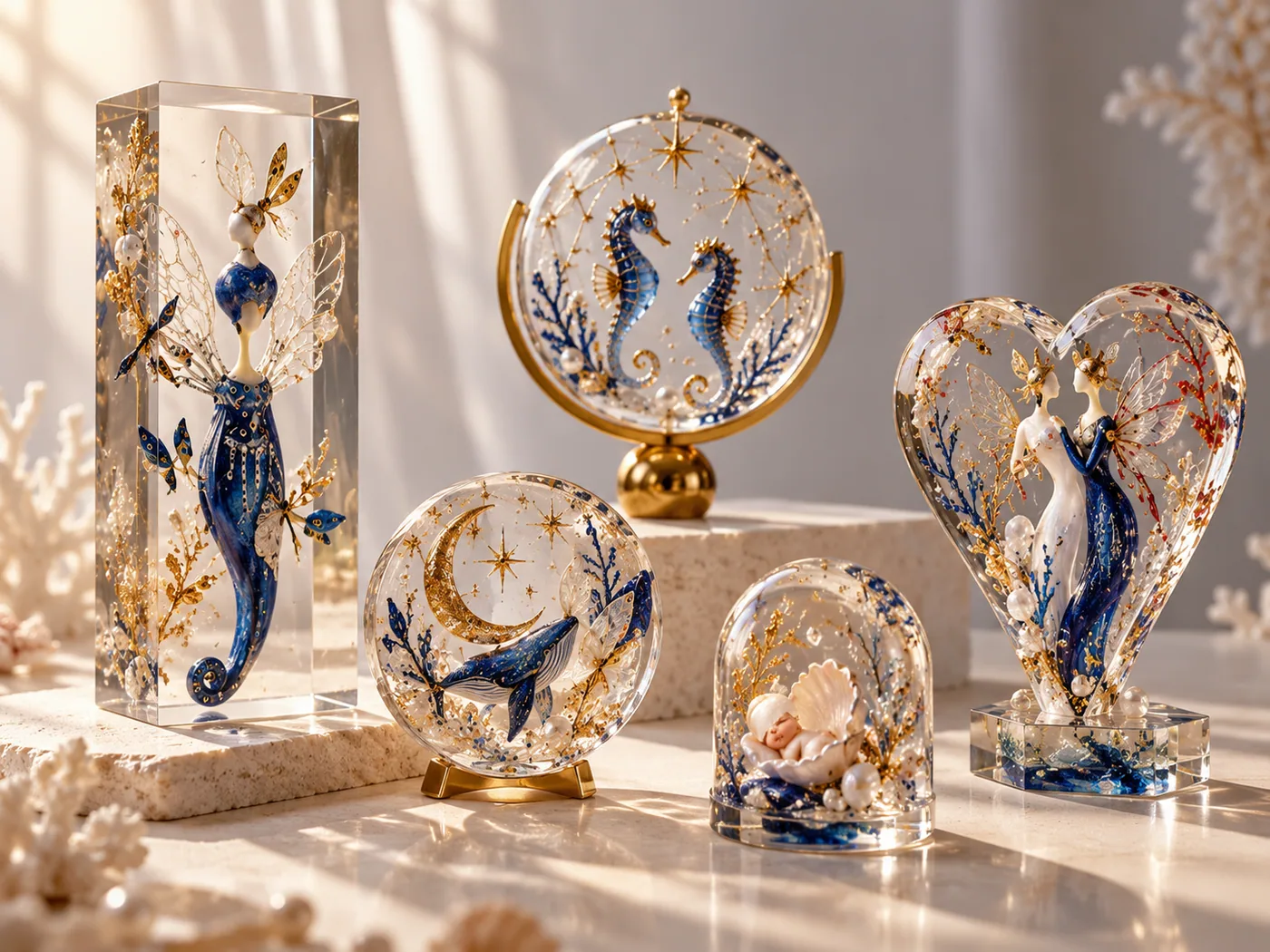 Variations en résine de trophées et souvenirs